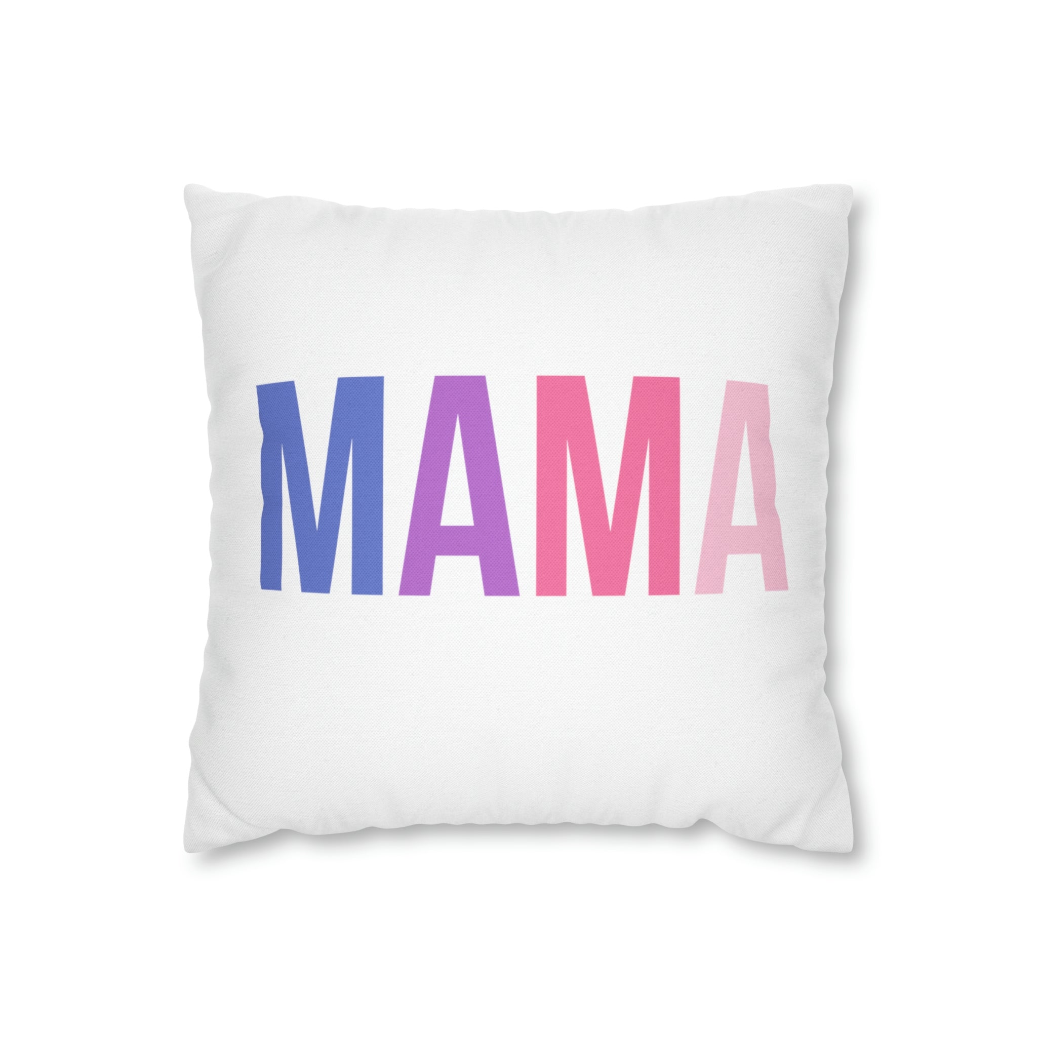 Mama Colorful Design Polyester Square Pillow Case