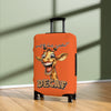 Funny Giraffe Joke Luggage Cover, Decaf Coffee Luggage Cover, Humorous Animal Lover Gift, Unique Coffee Cup, Perfect for Gag Gifts, Cute Animal Luggage Cover