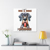 Funny Dog Wall Art, I Don't Rise and Shine I Caffeinate, Cute Dog Canvas Print, Dog Lover Gift, Quirky Home Decor Canvas Gallery Wraps