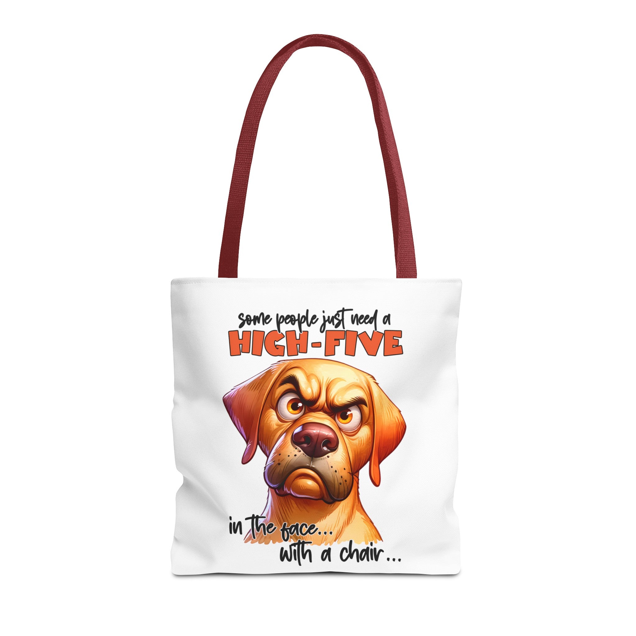 Funny Angry Dog Tote Bag, High-Five In The Face With A Chair, Hilarious Tote Bag for Dog Lovers, Unique Gift Idea, Fun Shopping Bag Tote Tote Bag