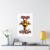 Funny Giraffe Wall Art Poster, A Yawn is a Silent Scream for Coffee, Humorous Animal Print Decor for Home or Office, Unique Gift Matte Vertical Posters