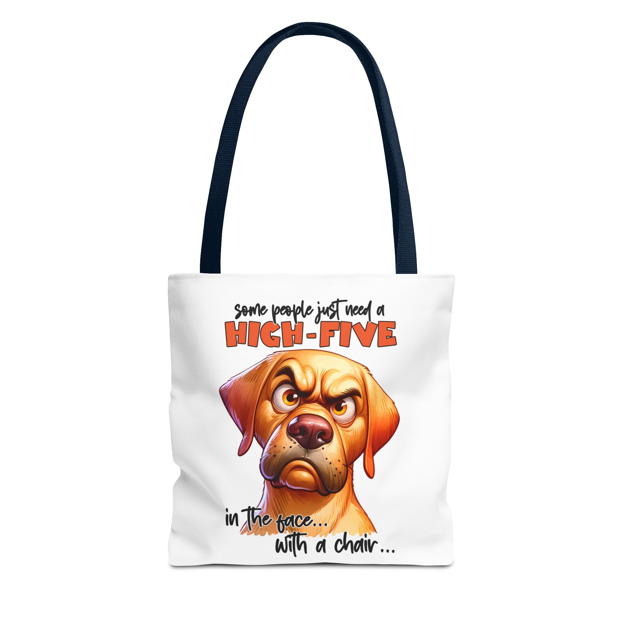 Funny Angry Dog Tote Bag, High-Five In The Face With A Chair, Hilarious Tote Bag for Dog Lovers, Unique Gift Idea, Fun Shopping Bag Tote Tote Bag