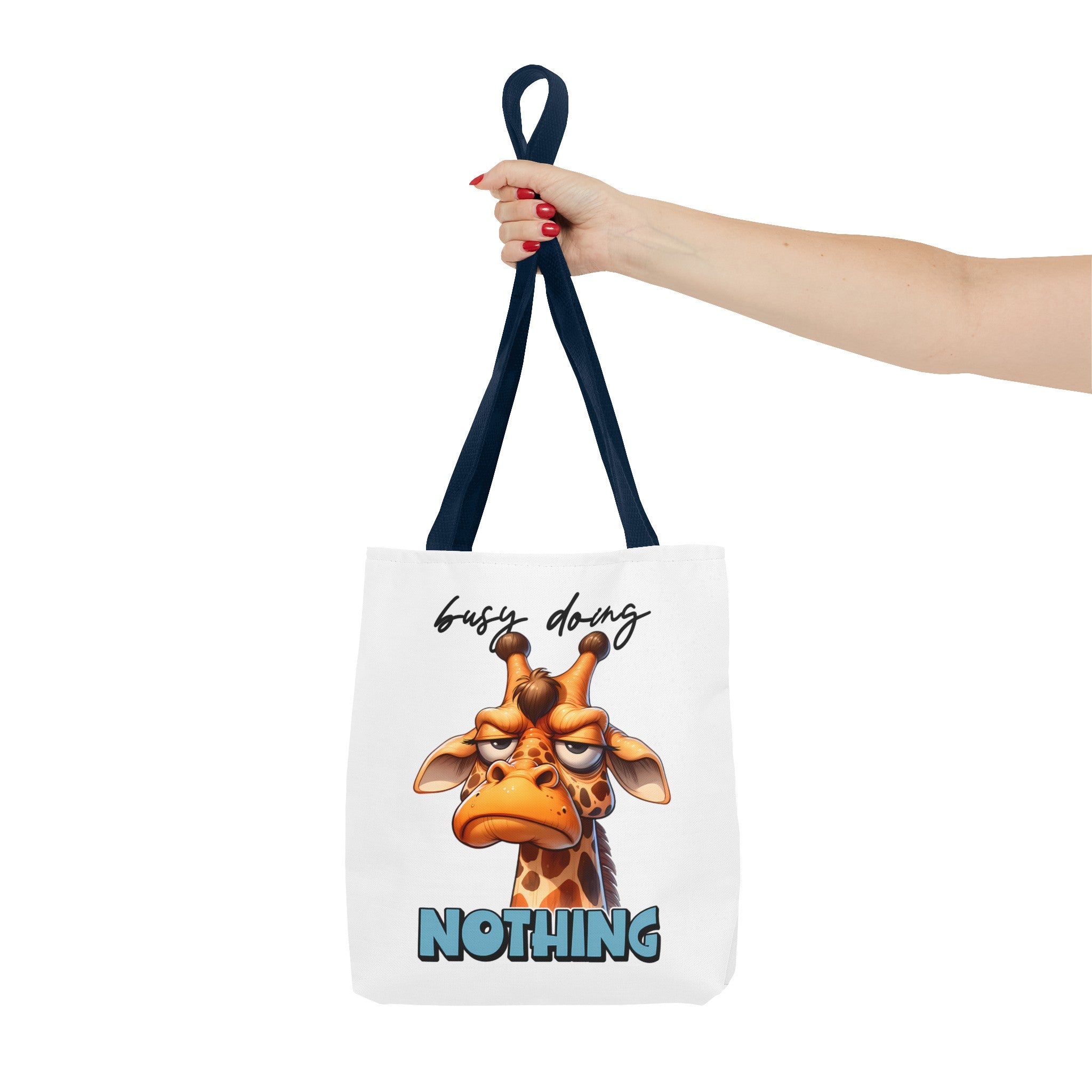 Funny Giraffe Tote Bag, Busy Doing Nothing Tote Bag, Cute Animal Design Tote Bag, Reusable Shopping Bag, Eco-friendly Gift Tote Tote Bag