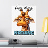 Funny Giraffe Wall Art Print, Busy Doing Nothing Poster, Cute Animal Artwork for Kids Room, Humorous Home Decor, Quirky Animal Poster Matte Vertical Posters