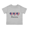 Load image into Gallery viewer, America 3 Hearts Infant Shirt, Baby Tee, Infant Tee