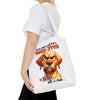 Funny Angry Dog Tote Bag, High-Five In The Face With A Chair, Hilarious Tote Bag for Dog Lovers, Unique Gift Idea, Fun Shopping Bag Tote Tote Bag