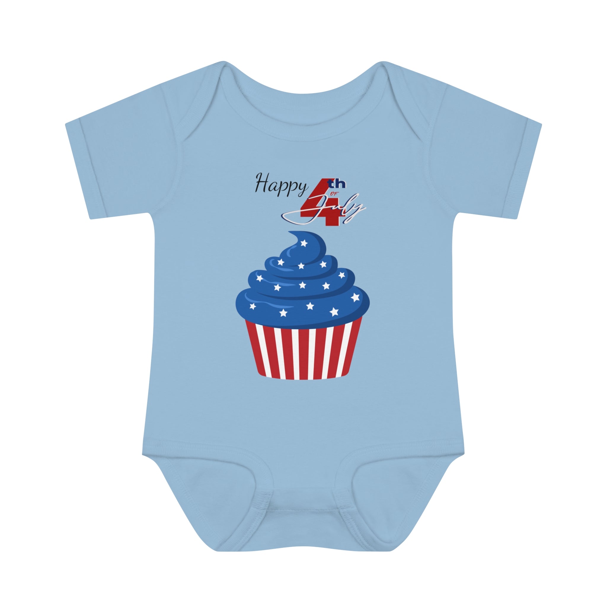 Happy 4th of July Cupcake Baby Bodysuit