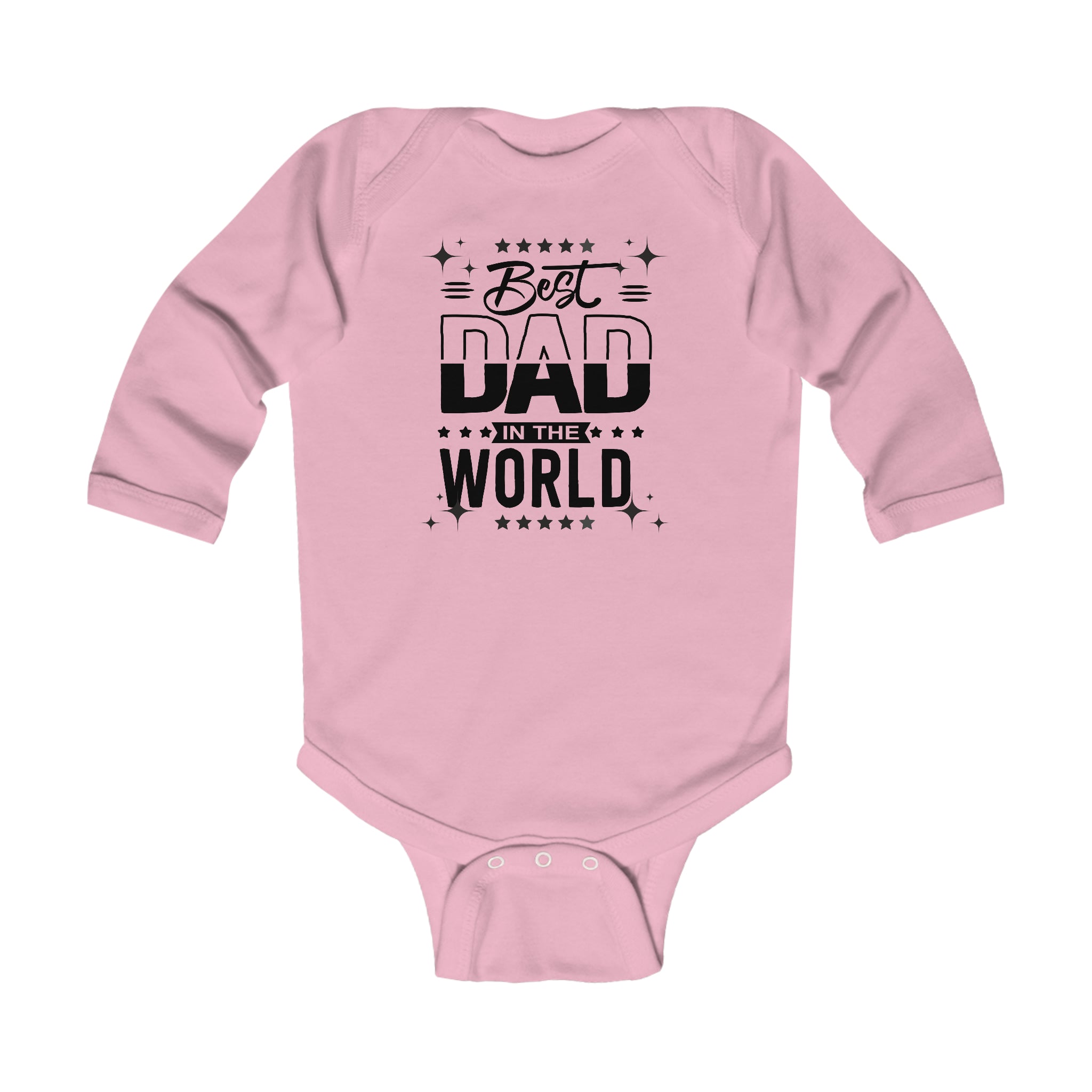 Best Dad In The World Long Sleeve Baby Bodysuit