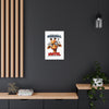 Funny Cartoon Giraffe with Glasses Wall Art, Quirky Animal Poster, Everyone Seems Normal Until You Get To Know Them, Canvas Gallery Wrap Canvas Gallery Wraps