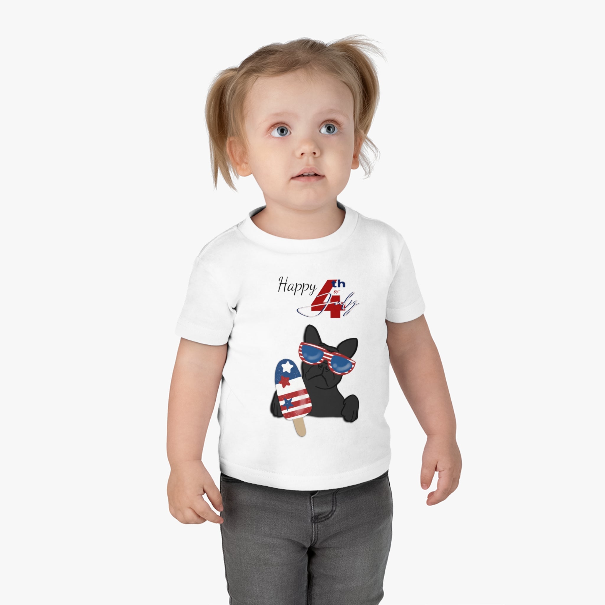 Happy 4th of July Summer Cat Infant Shirt, Baby Tee, Infant Tee