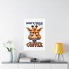 Funny Giraffe Wall Art, Don't Talk to Me Before My Morning Coffee, Humorous Animal Poster, Coffee Lover Gift, Quirky Home Decor Matte Vertical Posters