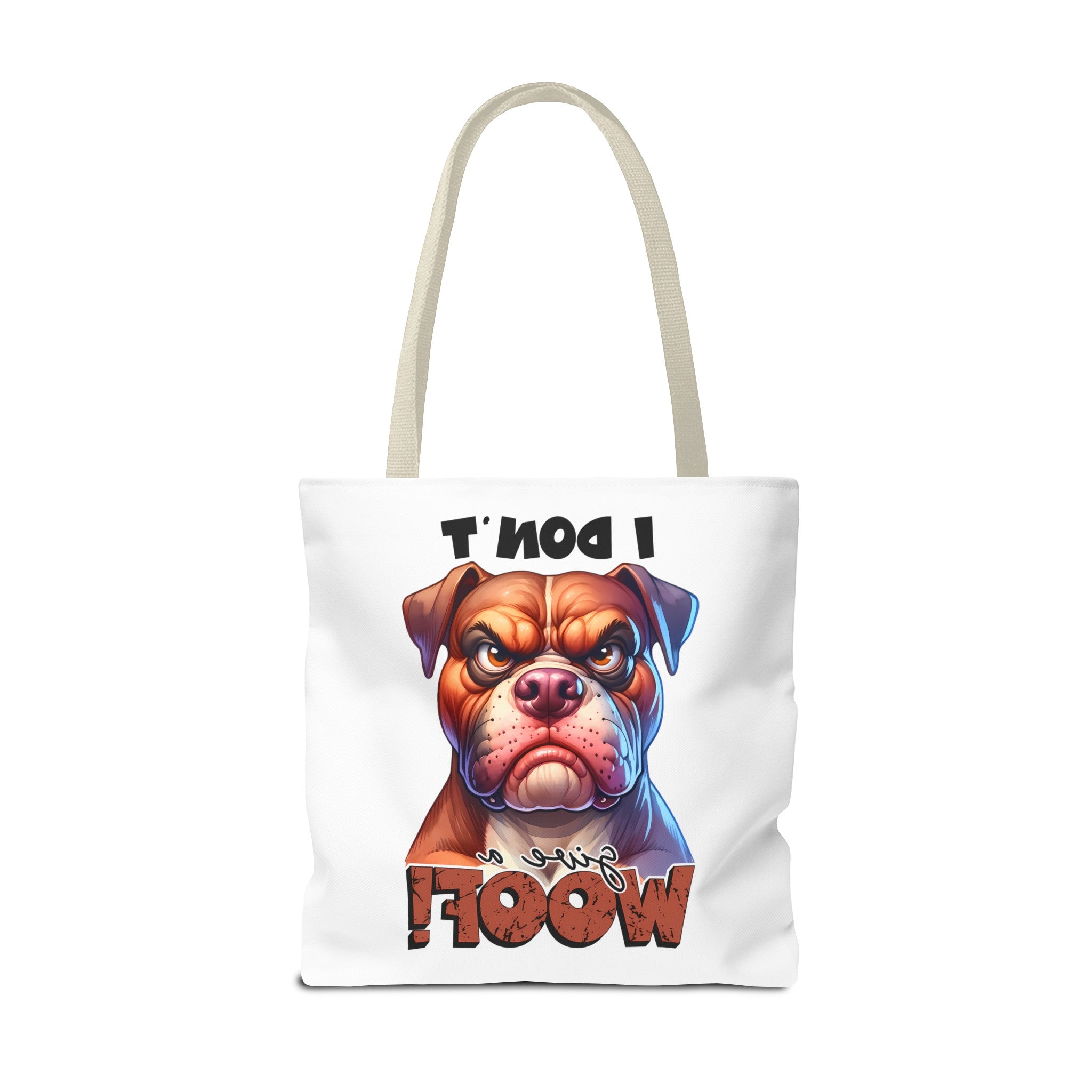 I Don't Give A Woof Funny Bulldog Tote Bag, Cute Dog Lover Tote, Pet Owner Gift, Animal Lover Bag, Reusable Shopping Bag Tote Tote Bag