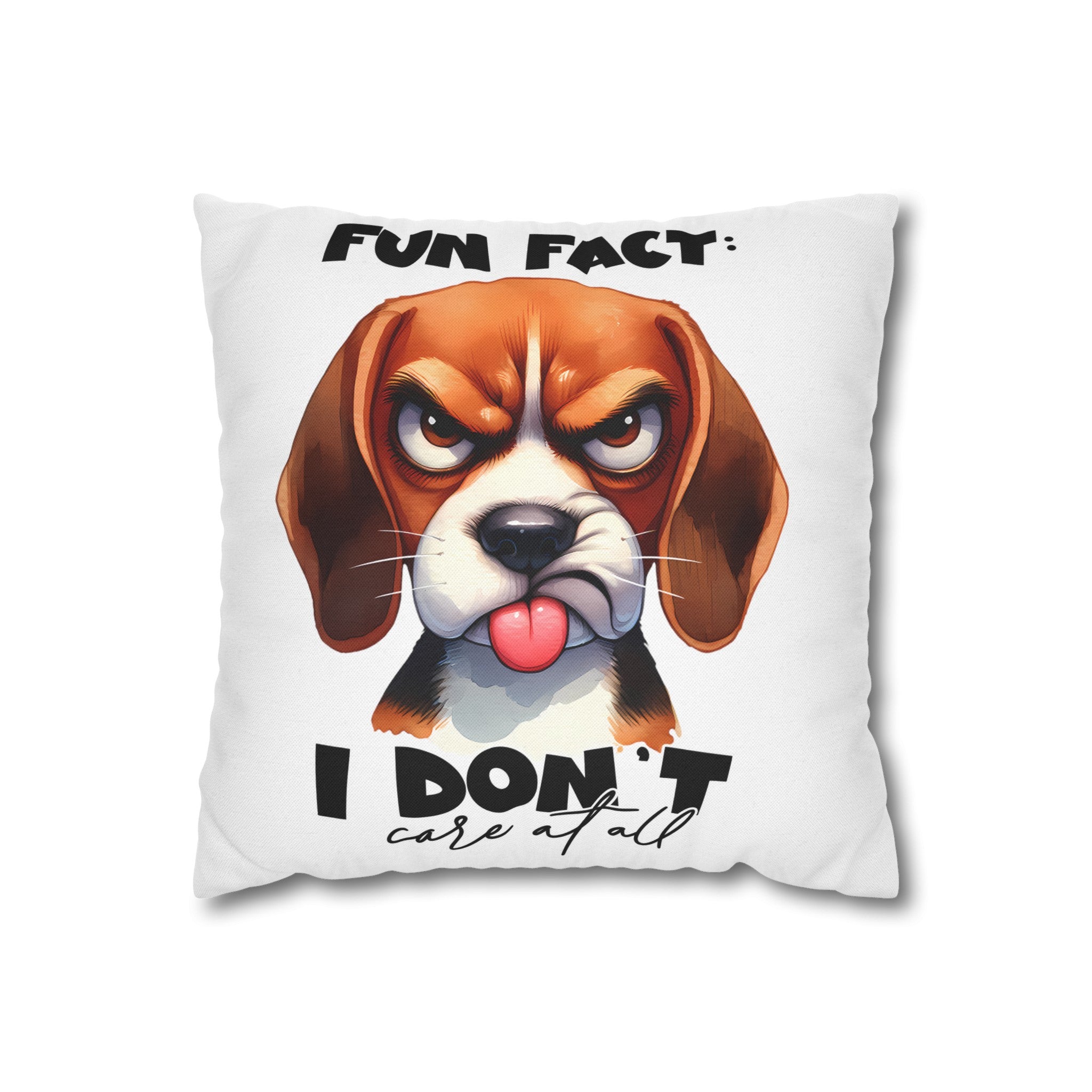 Fun Fact Dog Funny Quote Pillow Covers, Decorative Accent Pillow Case, Gift for Pet Lovers, Humorous Throw Pillow, Home Decor Pillow Spun Polyester Square Pillowcase