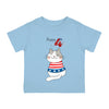 Happy 4th of July Cat Design Infant Shirt, Baby Tee, Infant Tee