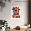 Funny Dog Wall Art Print, I Don't Give a Woof, Bulldog Poster, Cute and Humorous Home Decor, Animal Lover Gift, Office Wall Art Matte Vertical Posters