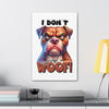 Funny Dog Wall Art, I Don't Give a Woof Print, Bulldog Art, Humorous Pet Decor, Dog Lover Gift, Animal Art, Quirky Home Decor, Wall Print Canvas Gallery Wraps