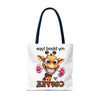 Funny Giraffe Tote Bag, My Blood Type is Coffee Tote Bag, Cute Animal Tote Bag, Fun Coffee Lover Gift, Quirky Giraffe Art Bag Tote Tote Bag