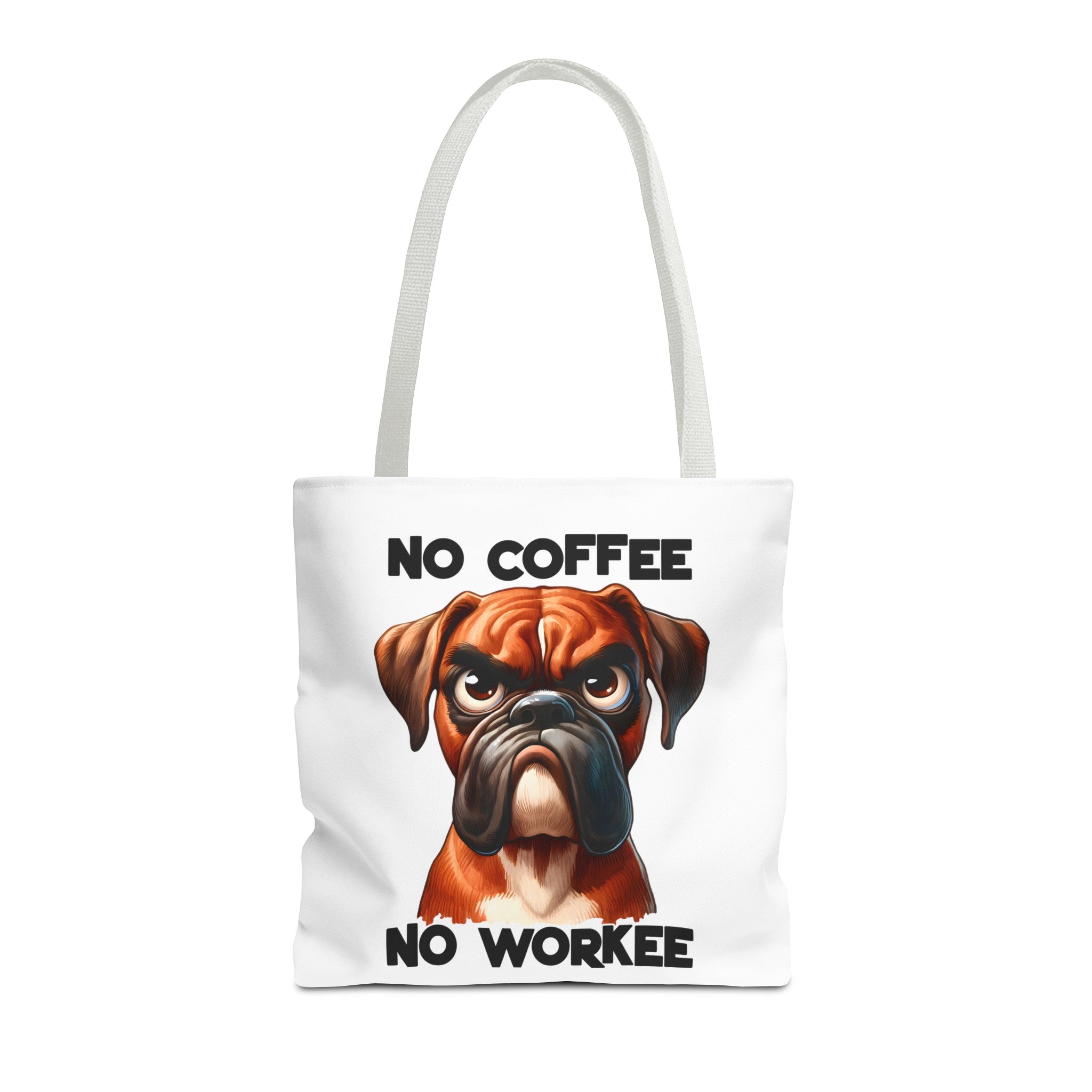 No Coffee No Workee Tote Bag, Funny Dog Tote Bag, Cute Dog Lover Gift, Unique Tote Bag, Reusable Shopping Bag, Trendy Tote Bag Tote Tote Bag