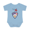 Load image into Gallery viewer, Happy 4th of July American Flag Eagle Design Baby Bodysuit