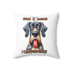 Funny Dog Pillow, I Don't Rise and Shine, I Caffeinate Spun Polyester Square Pillow