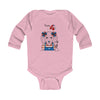 Load image into Gallery viewer, Happy 4th of July Cute Dog design  Long Sleeve Baby Bodysuit