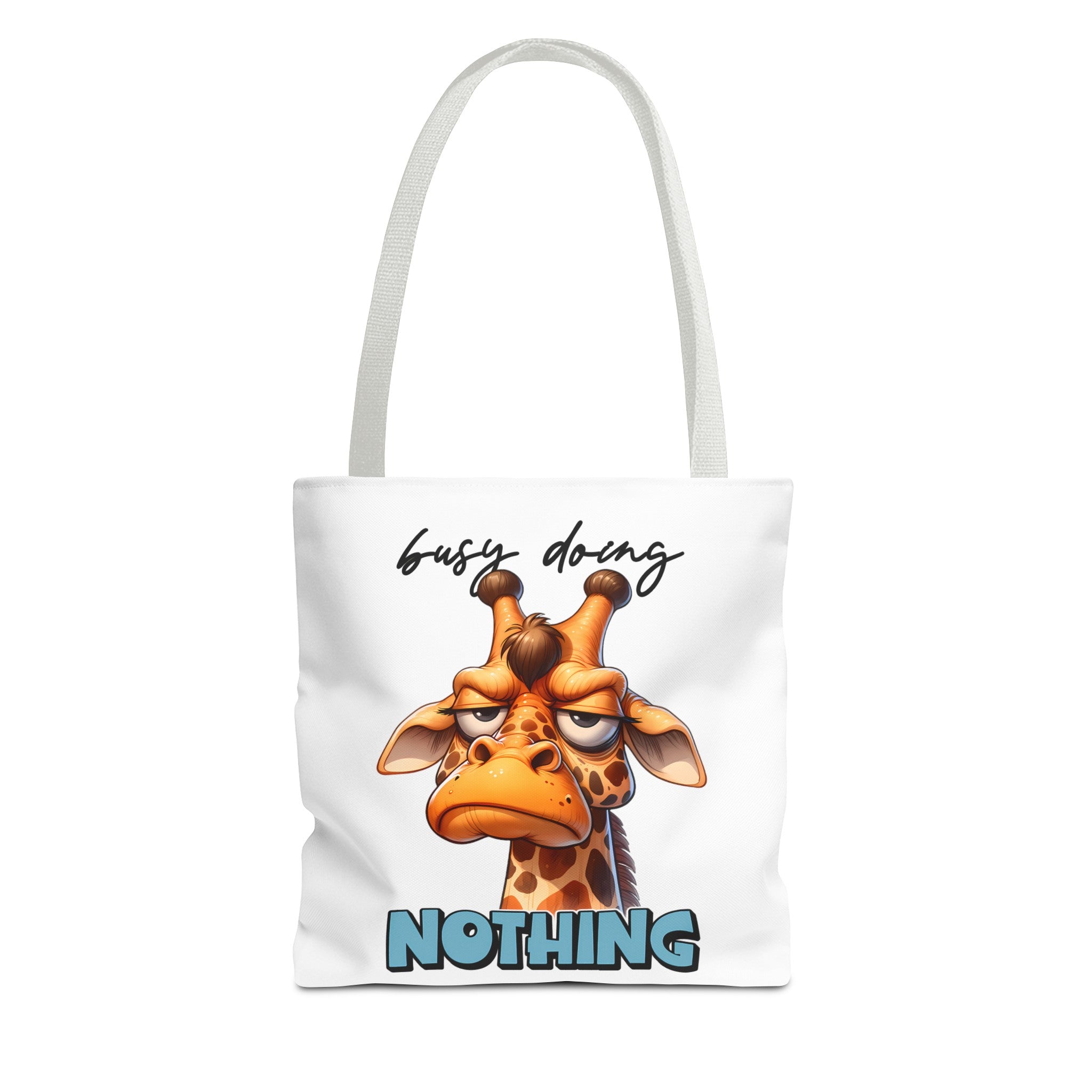 Funny Giraffe Tote Bag, Busy Doing Nothing Tote Bag, Cute Animal Design Tote Bag, Reusable Shopping Bag, Eco-friendly Gift Tote Tote Bag