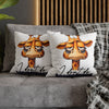 Cute Giraffe I Don't Do Mornings Quote Pillow, Funny Animal Pillow Cover, Humorous Home Decor, Unique Gift Idea, Couch Cushion Cover Spun Polyester Square Pillowcase