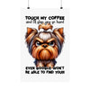 Funny Dog Coffee Quote Wall Art, Humorous Pet Poster, Dog Lover Gift, Coffee Decor, Wall Art for Kitchen, Office Decor, Pet Quotes Art Matte Vertical Posters