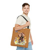 Labrador Retriever Flowerly Tote Bag