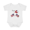 Load image into Gallery viewer, Happy 4th of July American Flags design Baby Bodysuit