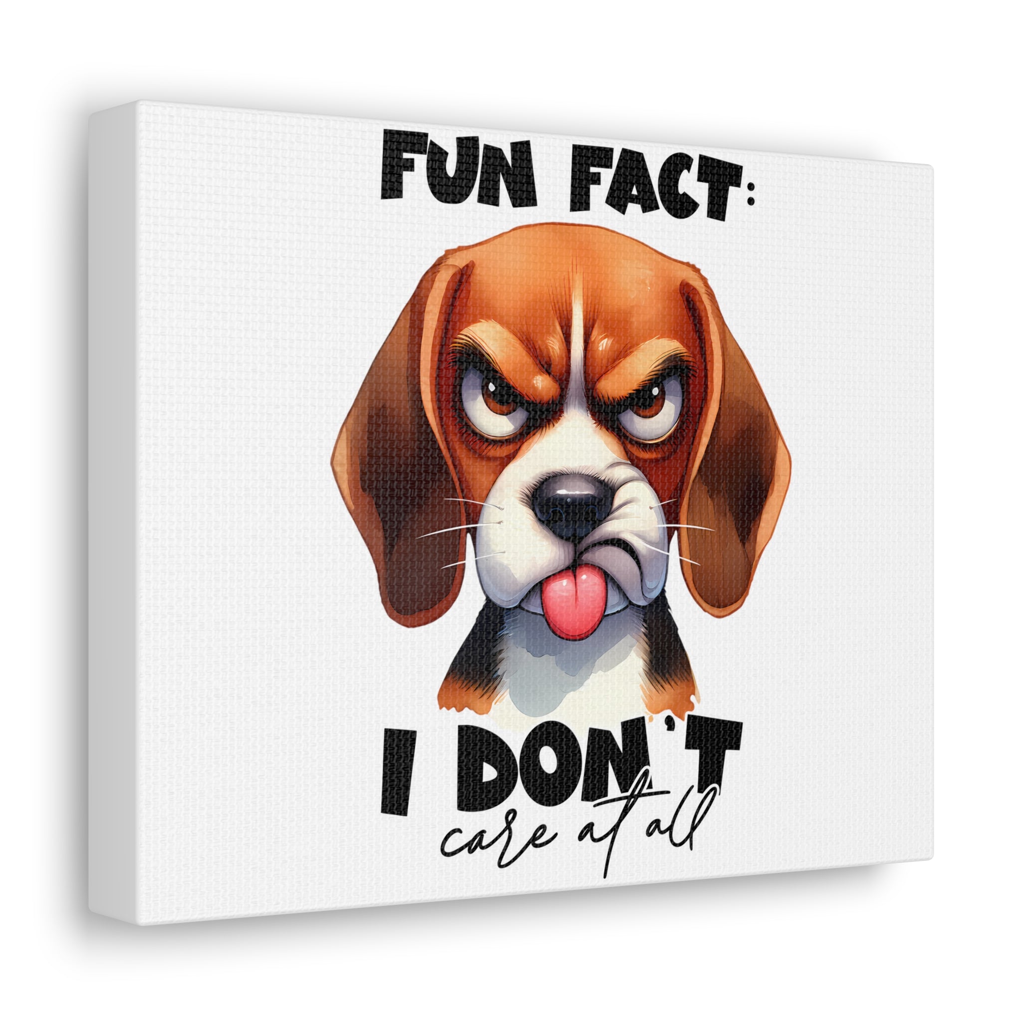 Funny Dog Wall Art, Beagle Art Print, Animal Lover Gift, Humorous Art Decor, Dog Lover Poster, Cute Dog Illustration, Bedroom Wall Art Canvas Gallery Wraps