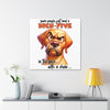 Funny Angry Dog Art, Motivational Wall Decor, High Five Quote Canvas, Dog Lover Gift, Humorous Home Decor, Graphic Wall Art Canvas Gallery Wraps