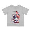 Load image into Gallery viewer, Happy 4th of July Cat design Infant Shirt, Baby Tee, Infant Tee