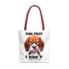 Fun Fact Dog Tote Bag, Funny Dog Tote Bag, Cute Dog Tote Bag, Animal Lover Tote Bag, Gift for Dog Lovers, Novelty Tote Bag Tote Tote Bag