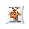 Funny Giraffe Pillow, Busy Doing Nothing Quote, Cute Animal Decor, Humorous Home Accent, Giraffe Lover Gift, Fun Cushion Cover Spun Polyester Square Pillow