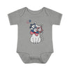 Load image into Gallery viewer, Cat Mom American Flag Sunglass Design Baby Bodysuit