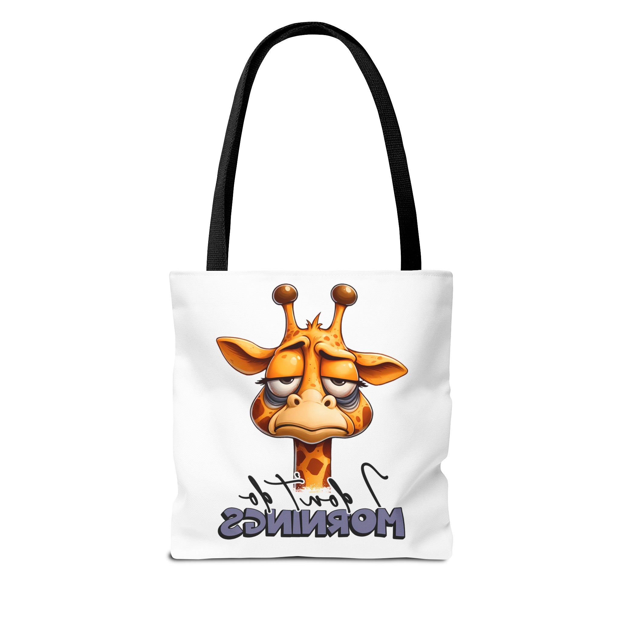 Funny Giraffe Tote Bag, I Don't Do Mornings Design, Cute Animal Quote Gift, Humorous Shopping Bag, Reusable Grocery Bag, Eco-Friendly Tote Tote Bag