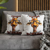 Funny Giraffe Pillow Case, A Yawn is a Silent Scream for Coffee, Humorous Pillow Cover, Animal Art, Coffee Lover Gift, Decorative Cushion Spun Polyester Square Pillowcase