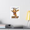 Want To Hear A Joke Decaf Funny Giraffe Wall Art, Humorous Animal Poster, Cute Giraffe Wall Decor, Fun Art Print for Home Matte Vertical Posters