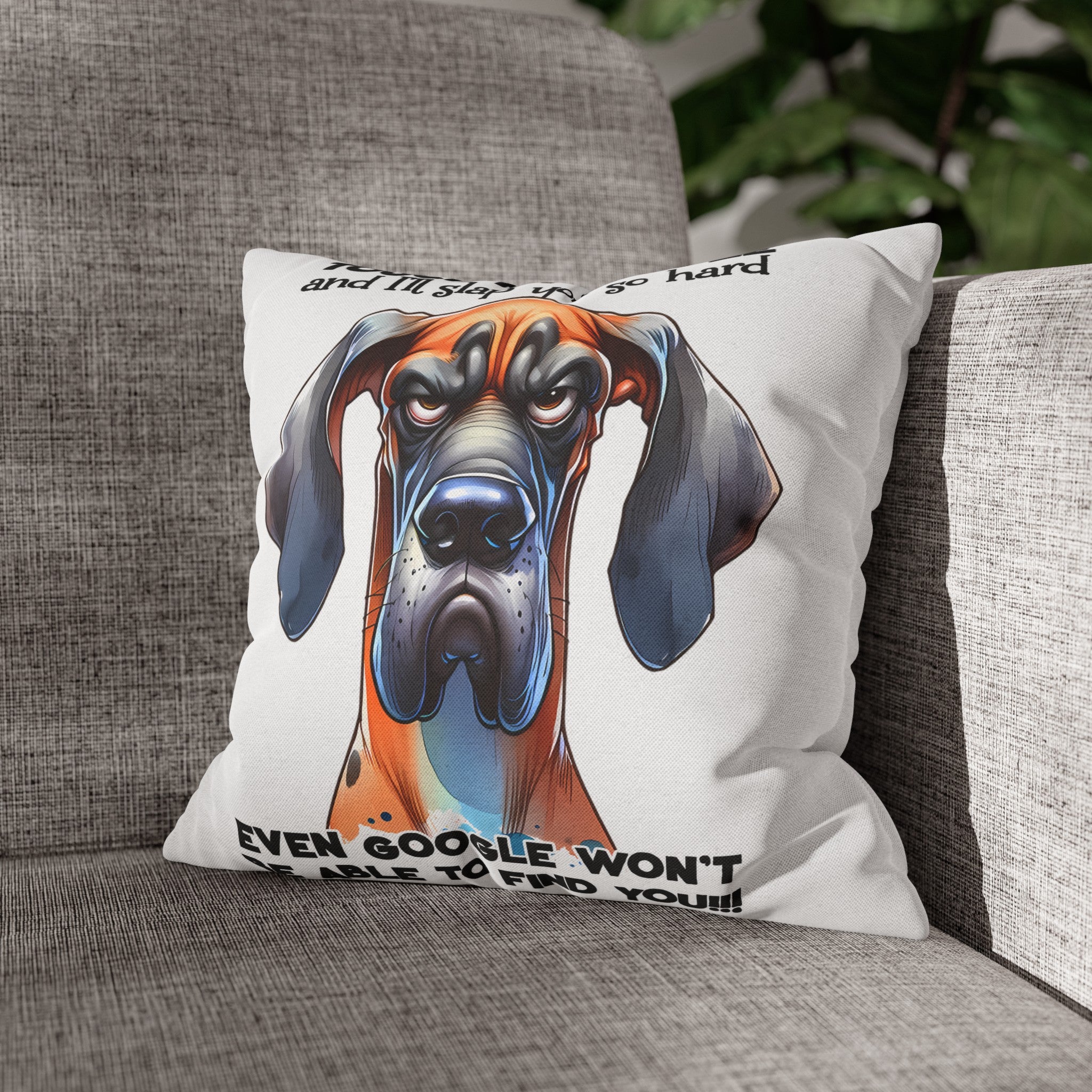 Funny Dog Coffee Quote Pillow, Humorous Dog Lover Pillow Case, Unique Pet Lover Gift, Decorative Pillow Covers, Dog Themed Decor, Fun Coffee Lover Gift Spun Polyester Square Pillowcase