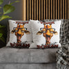 Funny Giraffe Pillow Case, A Yawn is a Silent Scream for Coffee, Humorous Pillow Cover, Animal Art, Coffee Lover Gift, Decorative Cushion Spun Polyester Square Pillowcase