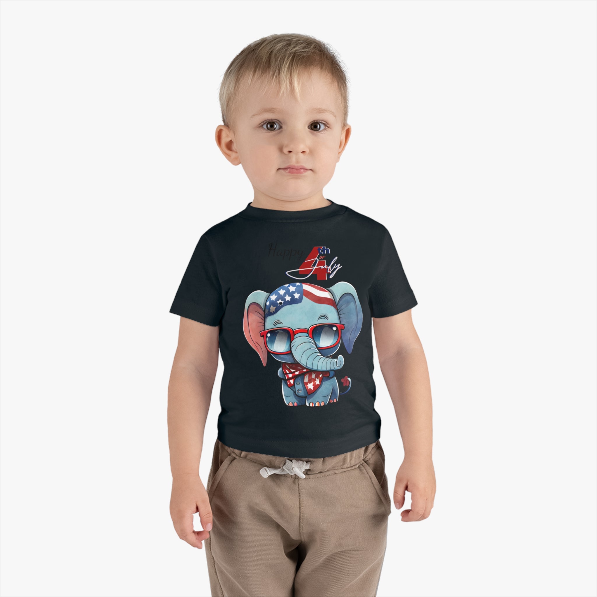 Happy 4th of July Elephant design Infant Shirt, Baby Tee, Infant Tee