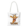 Funny Giraffe Tote Bag, Want to Hear a Joke Decaf Design, Cute Animal Humor, Unique Gift Idea, Reusable Shopping Bag Tote Tote Bag