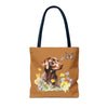 Labrador Retriever Flowerly Tote Bag