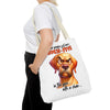 Funny Angry Dog Tote Bag, High-Five In The Face With A Chair, Hilarious Tote Bag for Dog Lovers, Unique Gift Idea, Fun Shopping Bag Tote Tote Bag