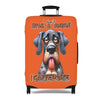 Funny Dog Luggage Cover, I Don't Rise and Shine I Caffeinate Luggage Cover, Dog Lover Gift, Humorous Luggage Cover, Lazy Dog Design, Cute Canine Art Luggage Cover