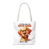 Funny Angry Dog Tote Bag, High-Five In The Face With A Chair, Hilarious Tote Bag for Dog Lovers, Unique Gift Idea, Fun Shopping Bag Tote Tote Bag