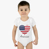 Load image into Gallery viewer, America Big Heart Baby Bodysuit