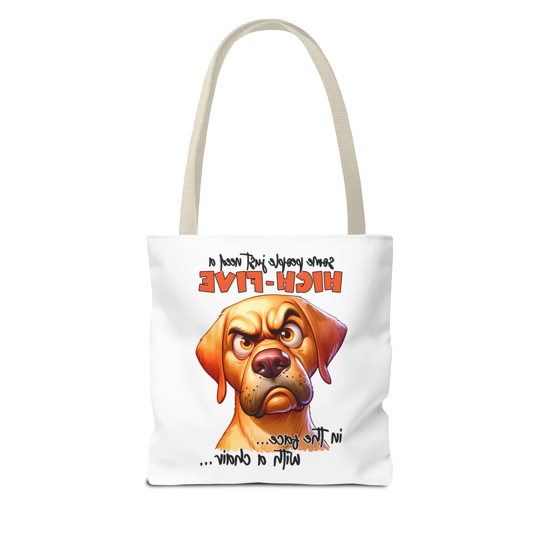 Funny Angry Dog Tote Bag, High-Five In The Face With A Chair, Hilarious Tote Bag for Dog Lovers, Unique Gift Idea, Fun Shopping Bag Tote Tote Bag