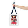 Funny Bulldog Tote Bag, The Answer Is No Graphic Tote, Cute Dog Illustration, Reusable Shopping Bag, Gift for Dog Lovers, Pet-themed Tote Tote Tote Bag